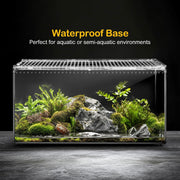 Clioran Reptile PC Tank,Escape Proof Magnetic Lid Tarantula Enclosure Large | Easy Clean Seamless Base Hermit Crab Habitat,Stackable Isopod Terrarium,Cross Ventilation Spider Starter Cage,Frog Container