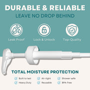 Gallon Pump Dispenser | for Plastic or Glass Bottles | Heavy-Duty Leak Proof for Commercial and Household Use | Pump for Gallon Jug | Non-BPA Plastic (Pack of 2)