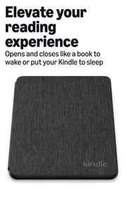 Amazon Kindle Paperwhite and Kindle Colorsoft Case, Lightweight and Water-Safe, Foldable Protective Cover - Fabric