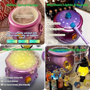 Magic Mix Potion Kit for Kid Age 10+ Light Up Mist Cauldron Girls Witch Toy | Light Sound Mist Cauldron, Light-Up Stand, Retro Lantern, 12 Zodiac Potion Set, Birthday Back to School Gift for Girls 10-12