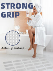 Secopad 12PCS Strip Non Slip Bathtub Stickers with Scraper, 2.4*8in, Clear | Original XXL Extra-wide Anti-Slip Treads, Comfortable PEVA Material, Strong Adhesive, For Bath Tubs, Showers & Stairs