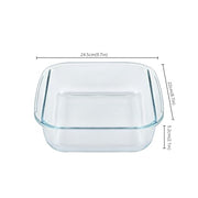 2 Pack Glass Baking Dishes, 8 * 8 Inch Small Square Brownie Pan for Oven | 2QT, Borosilicate Glass, Lead-Free, Heat-Resistant, Microwave & Freezer and Dishwasher Safe, Ideal for Small-Batch Lasagna