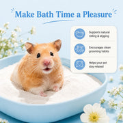 Sukh Hamster Sand Bath - White Fine Silica Sand, Hamster Hides & Cleaning | Dust Free Sand Bath for Hamster, Guinea Pig, Chinchilla, Gerbil, Syrian Mice, Small Pet Cage Bedding Accessories,14oz