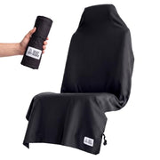 Seat Hoodie Microfiber Seat Hoodie Hooded Towel Seat Cover (Black) | Keep Your Seats Clean & Dry - Machine Washable, Universal Fit Protects Against Sweat, Wet Gear & Sandy Beach Trips