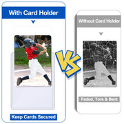 Sooez 32 Card Sleeves Hard Plastic Card Holder for Trading Card 3"x4", 35PT | for Baseball Card, Rigid Card Protector, Penny Sleeves for Collectible Game Cards, Premium Standard Size Sports Football Card