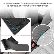 Grand Highlander 2024 2025 2026 Door Slot Mats 20Pcs/Set Black Accessories | Fits Toyota Grand Highlander, Center Console Liners, Non-Slip Mats, Door Liner Mats, 2026 Grand Highlander Accessories