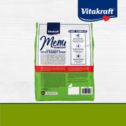 Vitakraft Menu Rabbit Food 5 lb. | Nutrient-Rich Pellet Blend, Fiber-Focused Formula, Daily Diet, Resealable Bag, 5 lb Pack