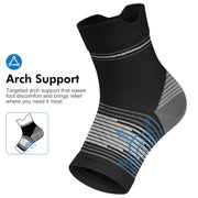 PAPLUS 6 Pairs Compression Socks Women & Men for Plantar Fasciitis Relief | Open Toe Ankle Brace with Arch & Ankle Support, Plantar Fasciitis Socks for Achilles Tendonitis Relief, Heel Pain & Swelling