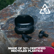Skullcandy Smokin’ Buds Wireless Noise Isolating Earbuds - True Black | In-Ear Fit, Bluetooth, 20 Hours Battery, IPX4 Sweat and Water Resistant, Microphone for iPhone Android, Commuting, Studying