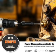 Heavy Duty Grease Fitting Cleaner Tool,8700 PSI, Compatible with M6/M8/M10 | All-Metal Non-Slip Design for Tractors, Trucks, Excavators & Farm Machinery; Helps Clear Hardened Grease & Frozen Bearings