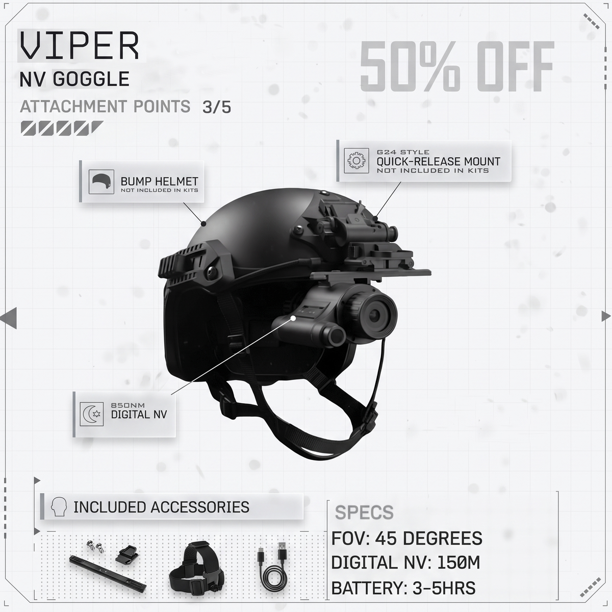 [VIP] HEAT Thermal / VIPER Night Vision Goggles Bridgeable Monoculars