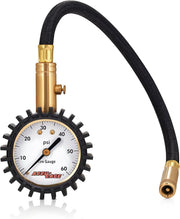 Accu-Gage RH60X Professional Tire Pressure Gauge with Protective Rubber Guard (60 PSI),Straight Chuck