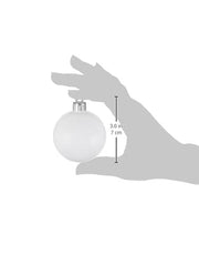 Treemendous Ornament Decorator Refill Kit - 12 White Plastic Ball Ornaments | 3-Inch Diameter, DIY Crafting, Paintable Spheres, Ages 3 and Up, Storage Box Included