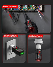 KAIWEETS Circuit Breaker Finder Tool Kit, GFCI Outlet Tester with Dual LED | Dual-Sided LED Indicators, Electrical Circuit Tracer Tool with Flashlight, Includes Carrying Case and Adapters- KT302P