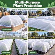 SPORTYOUTH Plant Covers Freeze Protection 10x50Ft Floating Row Cover 1.2Oz | Frost Cloth Winter Blankets for Cold Snow Outdoor Garden Plant Vegetables Trees Greenhouse Raised Beds Protection, White