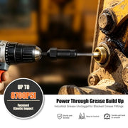 Heavy Duty Grease Fitting Cleaner Tool,8700 PSI, Compatible with M6/M8/M10 | All-Metal Non-Slip Design for Tractors, Trucks, Excavators & Farm Machinery; Helps Clear Hardened Grease & Frozen Bearings