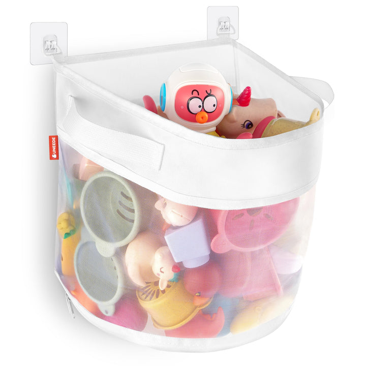 UNEEDE Bath Toy Organizer,4 Gallons Bathtub Toy Storage Organizer | Quick Access Bath Toy Holder For Bathtub,Baby Organizer,Quick Dry Baby For Tub,Mesh Shower Caddy