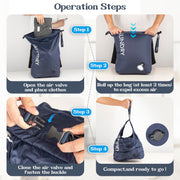 CANBOX Travel Laundry Bag, Waterproof Compression Storage for Dirty Clothes | Wet/Dry Space-Saving Laundry Storage Organizer, Smell Proof Storage Bag for Clothing, Swimming, Yoga, Gym, Camping,L