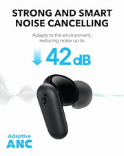 Soundcore P30i by Anker Noise Cancelling Earbuds, Hands-Free Viewing | Strong and Smart Noise Cancelling, Powerful Bass, 45H Playtime, 2-in-1 Case and Phone Stand, IP54, Bluetooth 5.4