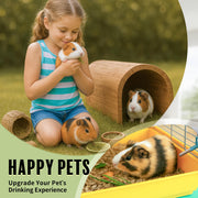 Choco Nose No-Drip Small Animal Water Bottle - Leak-Proof Patented Nozzle Helps Prevent Pet Cage Mess & Wet Bedding - Guinea Pig, Rabbit, Ferret, Hamster - BPA Free, Easy Install, 10.2 fl oz (C128)