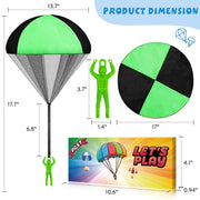Parachute Toy for Kids, Outdoor Toys Flying Parachute Men, Inside & Outside Toys for or 3 4 5 6 7 8 9 10 11 12 Year Old, Christmas Stocking Stuffers for Kids Grandkids Ideal 2025 Unique Party Favors