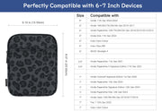 Dadanism 6-7 Inch Universal Padded Sleeve for eReader, Leopard | Protective Carrying Case Fits 7" Paperwhite/Colorsoft Signature Edition eReader, 6" Kobo Clara BW/Colour,7" Kobo Libra Colour