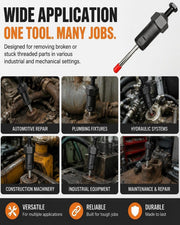 Heavy-Duty Grease Fitting Unclogger Tool, 600 PSI Grease Zerk Cleaner | For Hardened Lubricant Buildup, M6 M8 Compatible for Tractors, Vehicles, Farm & Construction Equipment Use(Long+Short)