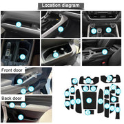 Grand Highlander 2024 2025 2026 Door Slot Mats 20Pcs/Set Black Accessories | Fits Toyota Grand Highlander, Center Console Liners, Non-Slip Mats, Door Liner Mats, 2026 Grand Highlander Accessories