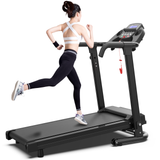 Foldable Treadmill for Home, 2.5HP Portable Treadmill with Handles, 300 lbs Capacity, APP Control & LED Display - Folding Walking Pad for Fitness