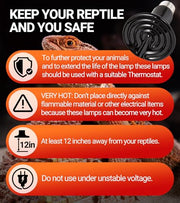 REPTI ZOO 100W Reptile Heat Lamp 2Pack Ceramic Heat Emitter Night Heat Lamp Bulbs Reptile Terrarium Heat lamp Tank Heat Bulb for Turtle Bearded Dragon Gecko Lizard Snake Chicken E26