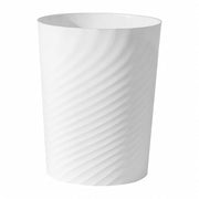 UUJOLY Plastic Small Bathroom Trash Can Wastebasket Garbage Can, White | Sturdy-Easy to Clean, Bathroom, Laundry Room, Kitchen, Office, Kids Room, Dorm, Bedroom, 1.8 Gallon