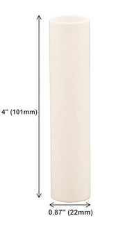 Creative Hobbies 4 Inch Tall Cream Plastic Candle Covers Sleeves Chandelier Socket Covers - Slip Over E12 Candelabra Base Sockets | Set of 6