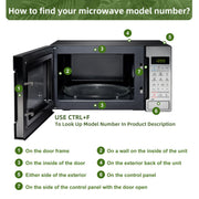 Smallest 9.6 Inch Microwave Plate Replacement Compatible With Panasonic Microwave Glass Plate F06016D00XN, 9.6" Microwave Plate Replacement for Nostalgia 0.7 cu.ft. 700W small retro microwaves