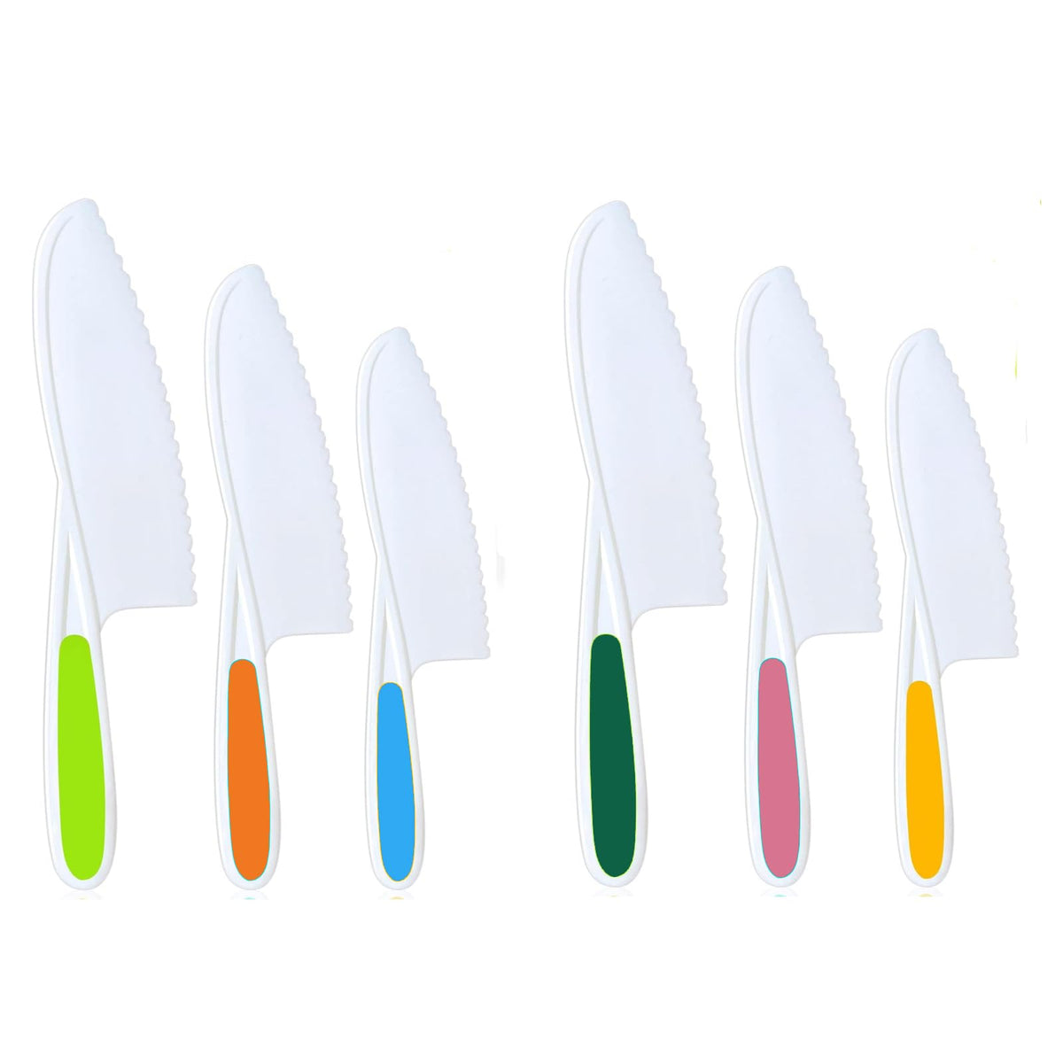 Hartya Knives for Kids, 6-Piece Kitchen Cooking and Baking Knife Set, Children's Knives for Real Cooking, BPA-Free Kids' Toddler Tool