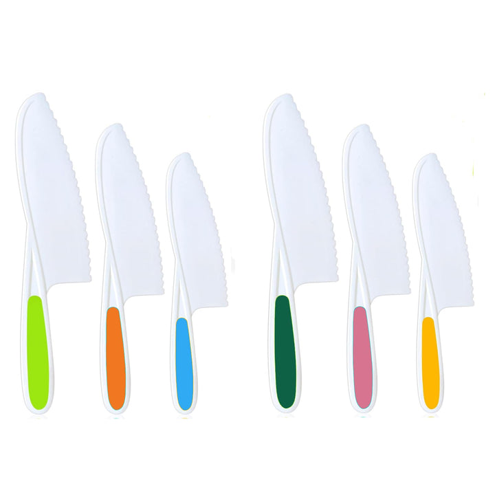 Hartya Knives for Kids, 6-Piece Kitchen Cooking and Baking Knife Set, Children's Knives for Real Cooking, BPA-Free Kids' Toddler Tool