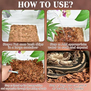 ZeeDix 10LBS Coconut Husk Chip Substrate for Reptiles, 72QT Coco Husk Chips | Organic Coco Coir Chips for Snake Habitat, Reptile Bedding for Ball Python, Tortoises, Geckos, Lizards Terrarium Tanks