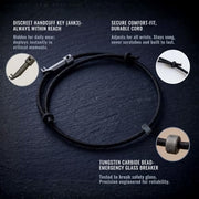 BattlBox Bracelet Car Window Breaker Wrist Strap, Escape Tool Handcuff Key | Glass Breaker Bracelet, EDC Survival Gear, Safety Bracelet, Emergency Tool, Tungsten Carbide Bead, Vehicle Rescue Kit