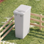 Dowell 50QT Wastebasket Trash Container, 13Gal, Plastic, Stackable, for Kitchen/Bathroom/Office,Tall Trash Can 22-3/8"H (Grey 4000 50 04)