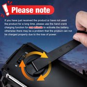 Hand Crank Emergency Radio 7400mWh (2000mAh) Solar Hand Crank Radio | Built in 3 Charging Cables AM/FM/NOAA Weather Radio Battery Operated Hand Crank Charger for Emergency Supplies Survival Gear