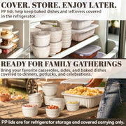 Artena Baking Dish 5.1 Quarts, Casserole Dishes For Oven, Baking Pan With Handles, Lasagna Pan Deep, Large Casserole Dish, Rectangular Ceramic Bakeware (White, With Lid)