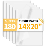 180 Sheets White Tissue Paper for Gift Bags Packaging Crafts 14 X 20 Inches | Tissue Paper Bulk for Wrapping Wedding Christmas Halloween Birthday Holiday Decorative Diy Project PSISO