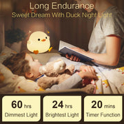 YR YRHH-PET Duck Cute Lamp, Squishy Night Light, Kids Gifts Baby Room Decor | Safe Silicone Bedside Lamp, College Boy Girl Xmas Cute White Elephant Gift, Touch Animal Nursery Nightlight, Dodo Ducky Stuff