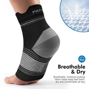 PAPLUS 6 Pairs Compression Socks Women & Men for Plantar Fasciitis Relief | Open Toe Ankle Brace with Arch & Ankle Support, Plantar Fasciitis Socks for Achilles Tendonitis Relief, Heel Pain & Swelling