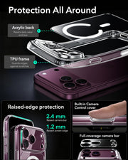 ESR Classic Hybrid for iPhone 17/18 Pro Case, Clear | Long-Lasting Anti-Yellowing, Ultra-Thin, Compatible with MagSafe, 3X Military-Grade Protection, Camera Control