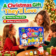 2026 Christmas Kawaii Squishy Advent Calendar for Kids | 24 daily surprise squishies in blind bags with Reusable PVC Bags, Stocking Stuffers Party Favors for Girls Boys