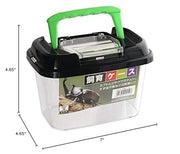 Critter Keeper with Handle, Easy to Observe, Terrarium for Bugs, Fish, Lizards, Crawfish, Frogs, or Snakes, Insect cage, Made in Japan (1pc)