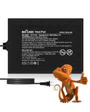 BN-LINK Reptile Heat Pad 6"X8" 8W for 10-20gal Under Tank Terrarium Heating Mat Waterproof for Turtle, Lizard, Frogs, Snake, Hermit Crab
