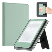CoBak Case with Stand for for 6" Kindle (2024 & 2022, 11th Gen) | PU Leather Smart Cover with Auto Sleep/Wake & Hand Strap, sage green