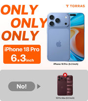 TORRAS for iPhone 18 Pro Case Crystal Clear, Upgraded Anti-Yellowing, 6.3'' | 2026 Upgraded Non-Yellowing, Military-Grade Protection, Ultra-Slim Soft Bumper Case for iPhone 18 Pro Phone Case Anti-Scratch