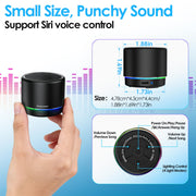 Portable Bluetooth Speaker 5.4, Mini Speaker with Noise Reduction Mic,Black